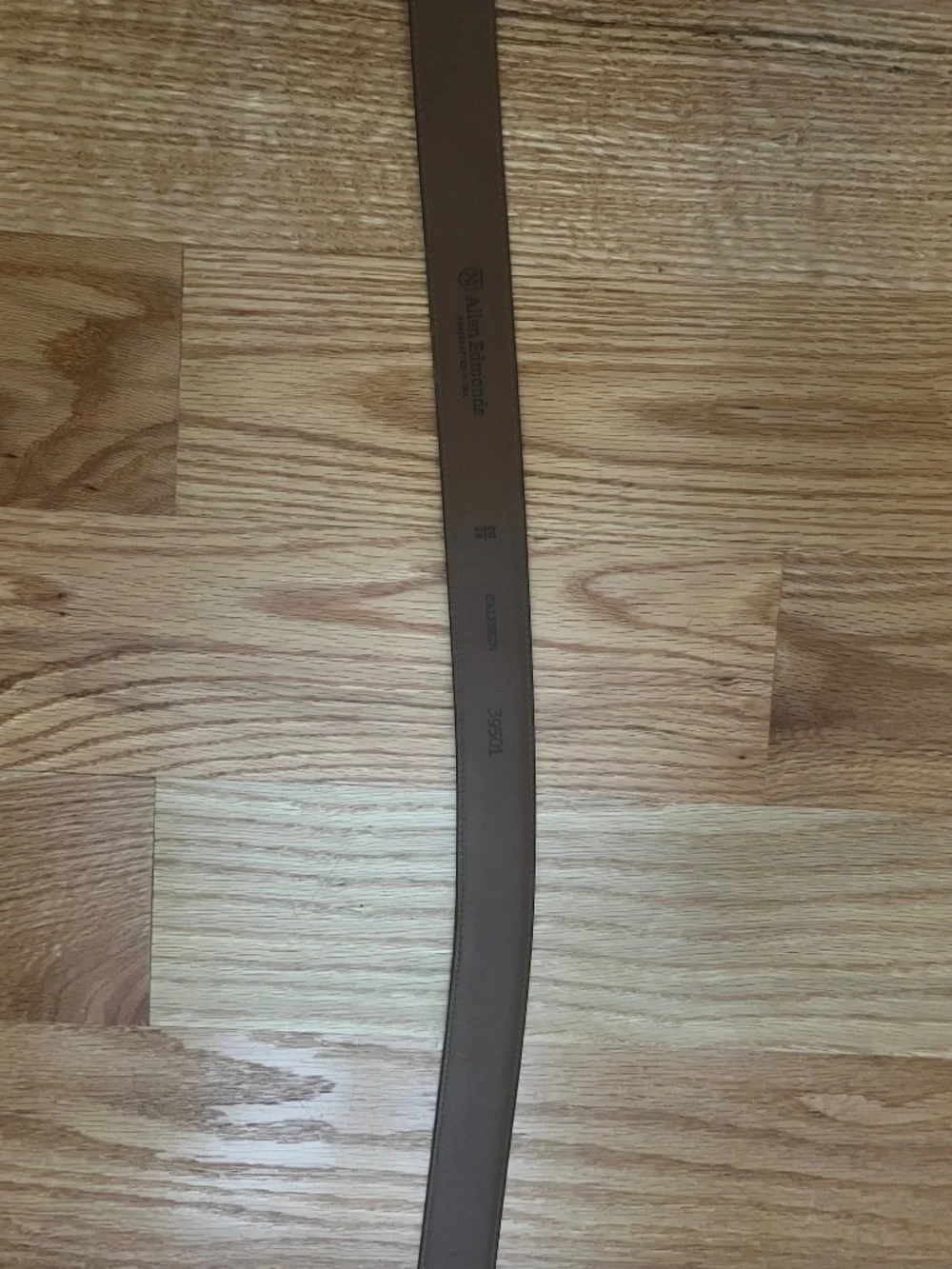 Allen Edmonds Black Leather Men's Belt: Size 36 (USA) or 90 (European)